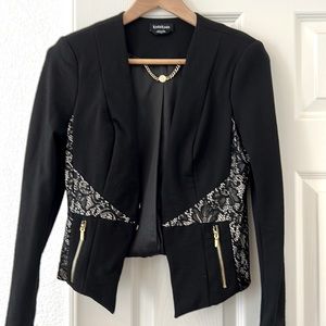 Bebe Black and lace blazer Size S